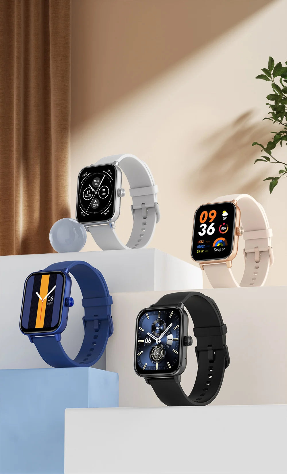 Voice Calling Smart Watch Ultra 1.9 inch Screen 24H Health Monitor 100+ Sports Modes 100+ Watch Faces Smartwatch