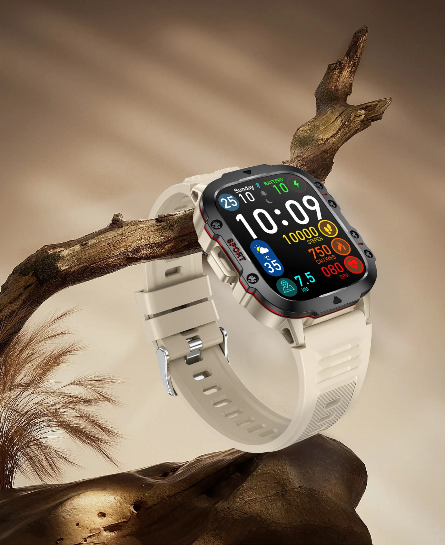 Military GPS Tracker Smart Watch Men IP68 5ATM Outdoor Sports Fitness Tracker Health Monitor 1.96" BT Call Smartwatch For Xiaomi