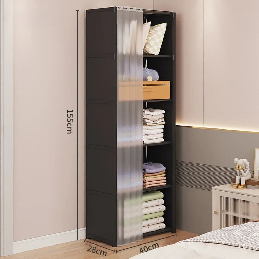 Dustproof Wardrobe Simple Cloth Wardrobe Organization Shelves Multipurpose Storage Rack High Capacity Furniture Closet Cabinet
