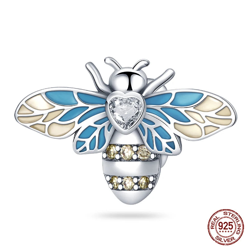 Fit Pandora 925 Original Bracelet 925 Silver Plate Flower Bird Series Charms Beads For Women Fashion DIY Jewelry Gifts Making