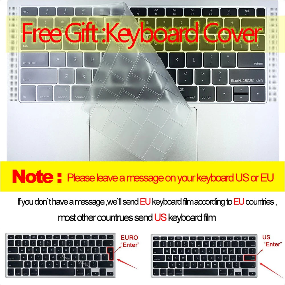 For Macbook Pro 13 Case M2 2022 M4 Air M1 For MacBook Air 13 Case Cover Funda Pro 16 Case M3 2023 Pro 14 Case 15.3 Laptop Case