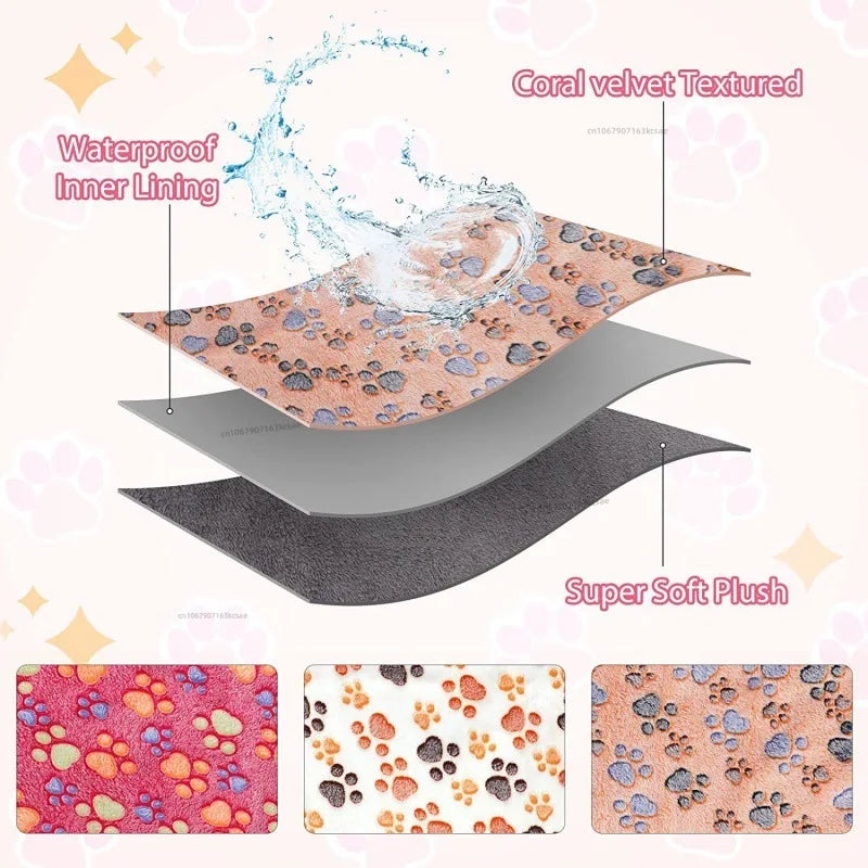 Soft Sleep Mat for Hamster Pet Pee Pad Puppy Kitten Blanket Bed Mat Guinea Pig Plush Mat Bed Small Animal Mat for Rabbit Hamster