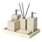 Beige Travertine Bathroom Accessories Set Natural Marble Soap Dispenser Soap Dish Reed Diffuser Vanity Tray Bathroom Set