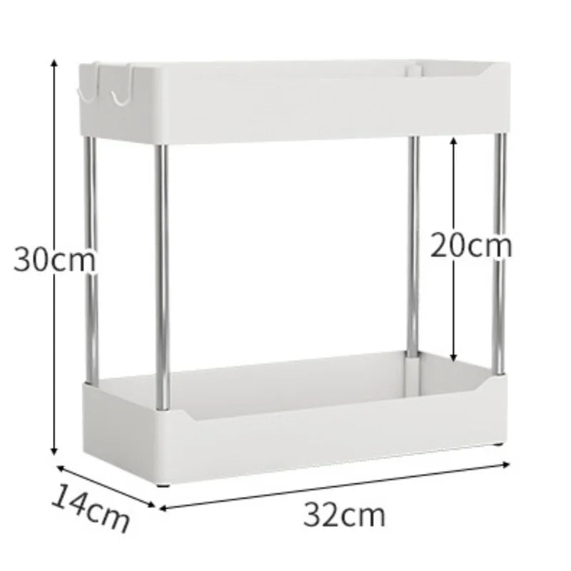 Premium Kitchen Countertop Organizer Shelf - Sturdy Elevated Spice Rack and Spacious Storage Rack for Efficient Organization