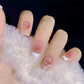 24Pcs/Lot Milky White Gradient Long Wearing False Nail Tips Acrylic Press on Nails Removable Reusable Artifical Fake Nails Art