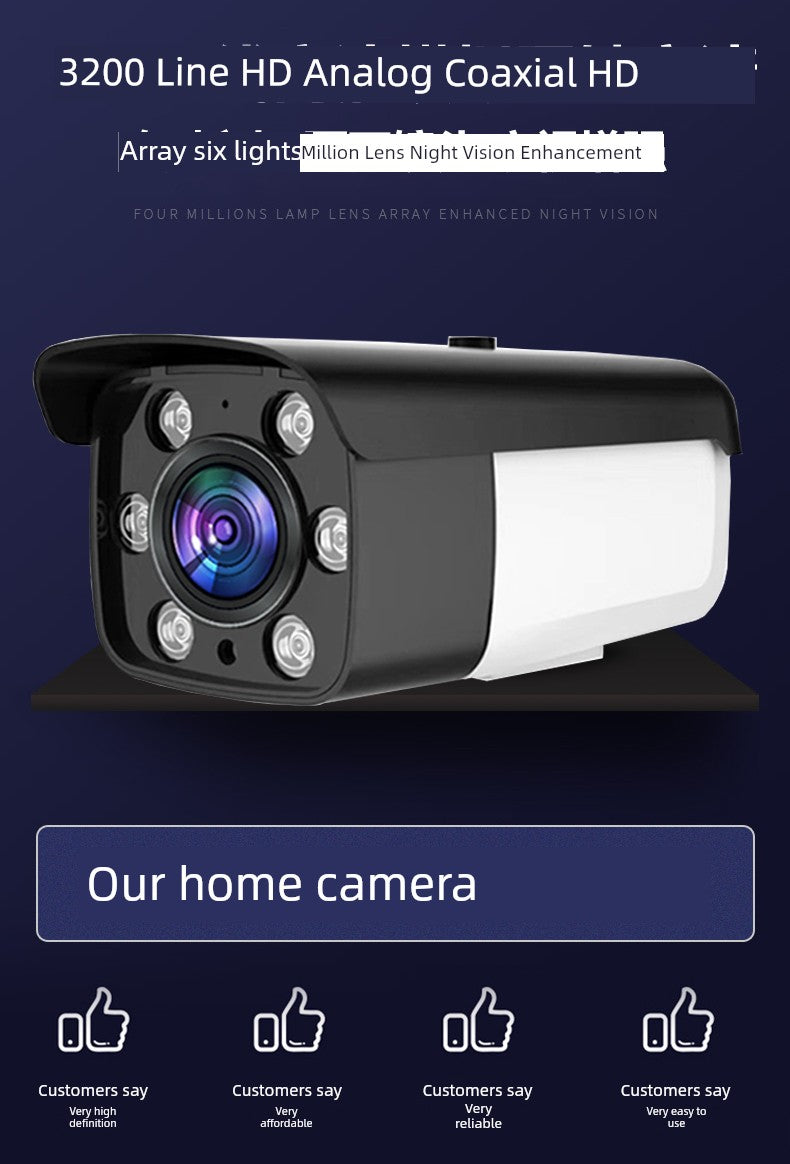 Direct-Connected TV Monitor Analog Camera Full Set of Equipment For Home Outdoor Closed-Circuit Old Wired Probe