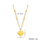 1pcs Gold-color Necklace Ms Simple Fashion Peach Heart Engraved Love Collarbone Chain Holiday Gifts