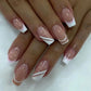 24Pcs False Nails Long Press on Nails Wearable Fake Nails Full Cover Acrylic Nail Tips Press On Nails for Women