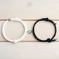 2 Pieces Set Black White Hand Rope Love Magnetic Couple Bracelet Best Friend Party Fashion Elegant Silver Color Heart Charm Gift