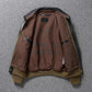 A2 Men's Bomber Jacket Tea Core Horse Leather Cropped Motorcycle Jacket Natural Leather Loose Coat Military Men's Leather Jacket