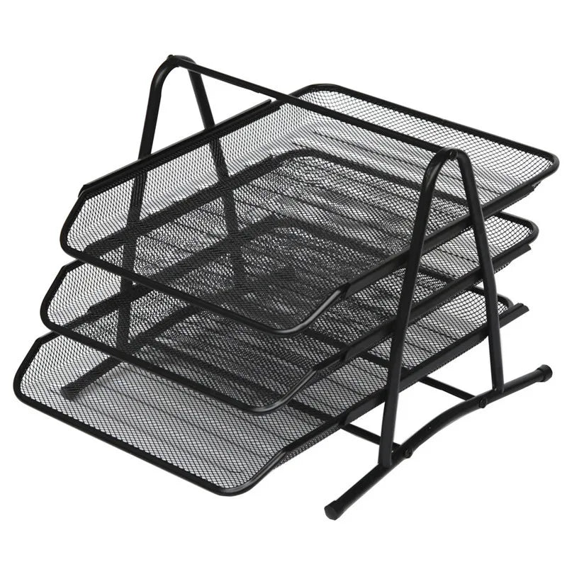 Metal file disk, file frame, office supplies wholesale data organization, office multi-layer desktop shelf