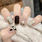 24Pcs Mid-length Ballet False Nails Cute Childlike Rainbow Press On Nails Iced Through Milk Tea Fake Nails Free Shipping Items
