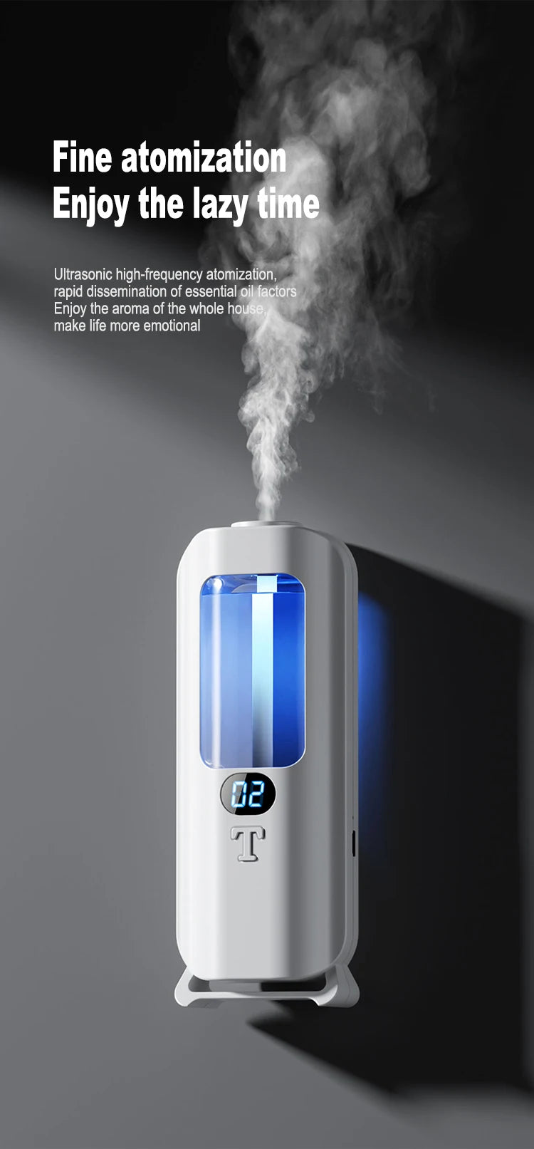 Rechargeable Aromatic Diffuser 5 Modes Essential Oil Diffuser Machine Homemade Perfume Diffuser for Home Car Room Fragrance