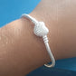 Hot Sale New Silver Color Bracelet Shiny Zircon Heart Bracelet Love Bracelet For Women Fit Original Charm Jewelry Gift