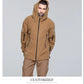 Fleece Hooded Camouflage Jacket Men Women Multi-Pockets Coat Outdoor Trekking Hiking Climbing Camping Tooling Clothes S-4XL