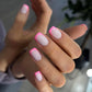 24pcs Short Square Fake Nails Colorful French False Nails Detachable Ballerina Full Cover Nails Tips Press on Nails