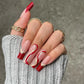 24p Artificial Acrylic Nail Art Fake Nails Full Coverage Removable Pressing Nail Tips Lotus Root Pink Leopard Print False Nails