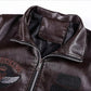Winter Mens thick Warm Leather Jacket Luxury Stand Collar Embroidery Motorcycle Jacket Coat Men's Street Fashion Trend PU Jacket