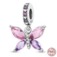 Fit Pandora 925 Original Bracelet 925 Silver Plate Flower Bird Series Charms Beads For Women Fashion DIY Jewelry Gifts Making