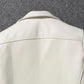 Men's Genuine Leather Jacket White Lapel Calfskin Jacket Natural Cowhide Men's Coat Slim Fit Top Layer Cowhide Biker Jacket