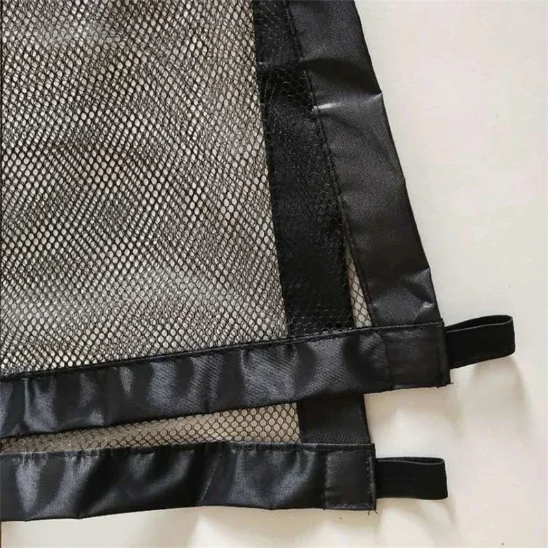 Breathable Mesh Pet Barrier for Stairs & Doors - Portable Indoor Dog Fence & Baby Safety Guardrail