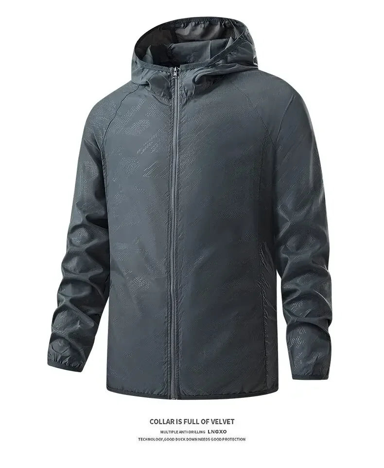 Men Women Hiking Jackets Waterproof Sun Protection Windbreaker Camping Climbing Outdoor Rain Coat Unisex Portable Clothes