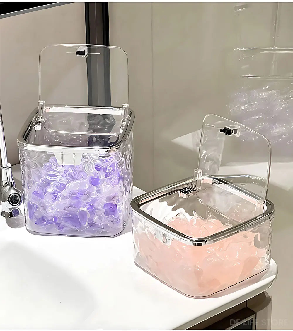Laundry Powder Container Laundry Pods Organizer Washing Capsules Holder Cotton Swab Organization with Lid Desktop Storage Box