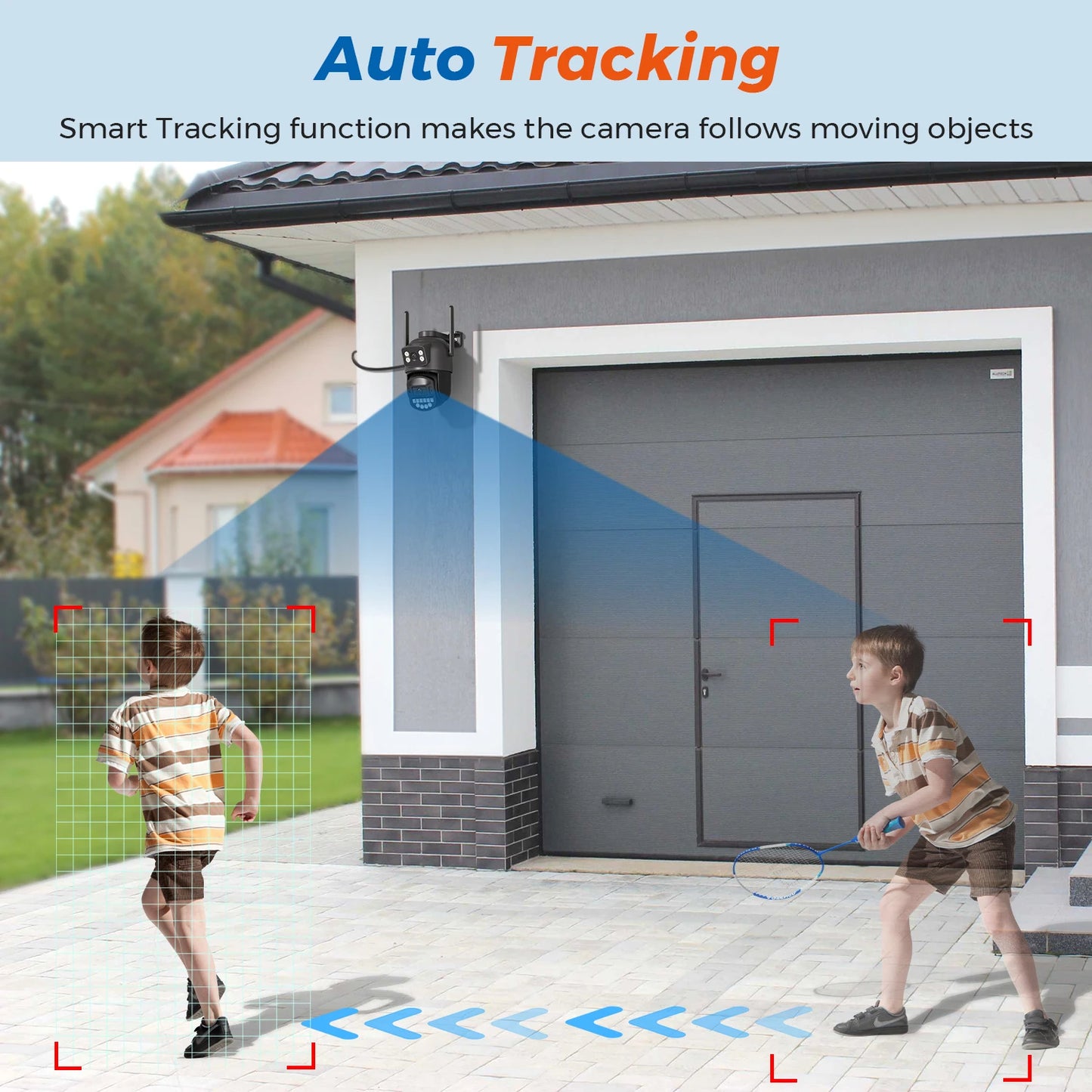 5K 10MP HD Wifi PTZ Camera Outdoor 8MP Dual Lens Dual Screen AI Auto Tracking IP Camera CCTV Audio Video Surveillance P2P O-KAM