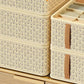 1pc Khaki/Wine Red Non Woven Multi Grid Underwear Sock Storage Box Household Wardrobe Organization and Storage