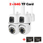 8MP HD Wifi Surveillance PTZ Camera Outdoor 4MP Dual Lens Dual Screen AI Auto Tracking IP Security Protection Camera CCTV Video