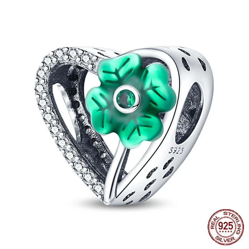 Fit Pandora 925 Original Bracelet 925 Silver Plate Flower Bird Series Charms Beads For Women Fashion DIY Jewelry Gifts Making