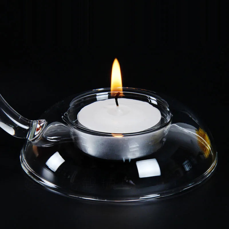 New and Unique Creative High Borosilicate Glass Essential Oil Furnace Candle Heating Reed Diffuser Incense Burner for Home Decor