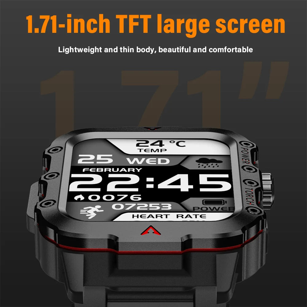 New LED Men's Smartwatch Bluetooth Talking Smartwatch Multi Sport Mode Health Monitoring Smart Watch
