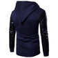 2025 Patchwork Leather Sleeve Fashion Black Tops Men Jacket Coat Spring Autumn Sweatshirt Slim Fit Pullover Tracksuits Masculino