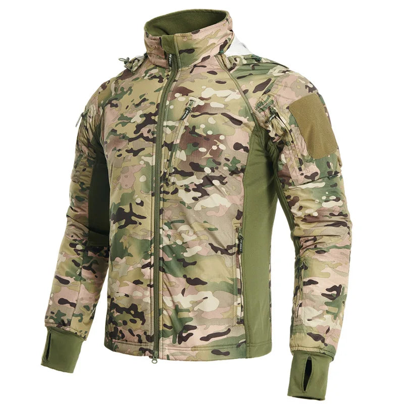 Tactical Jacket Men Outdoor Jacket Army Combat Jackets Mens Hooded Bomber Coats YAF Winter Jacket Hiking Hunting Jacket