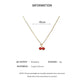 Little Wine Red Cherry Pendant Necklaces For Women Fashion Personality Fruit Golden Chain Necklace Party Jewelry Birthday Gifts