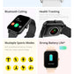 Voice Calling Smart Watch Ultra 1.9 inch Screen 24H Health Monitor 100+ Sports Modes 100+ Watch Faces Smartwatch