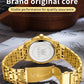 OLEVS Quartz Watch for Men Luxury Diamonds Gold Watch Waterproof Luminous Stainless Steel Business Men's Quartz Watch Mens Watch