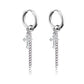 1 Pairs Fashion Punk Gothic Stainless Steel Drop Earrings Studs for Women Men Gothic Street Pop Hip Hop Rock Ear Jewelry Gift