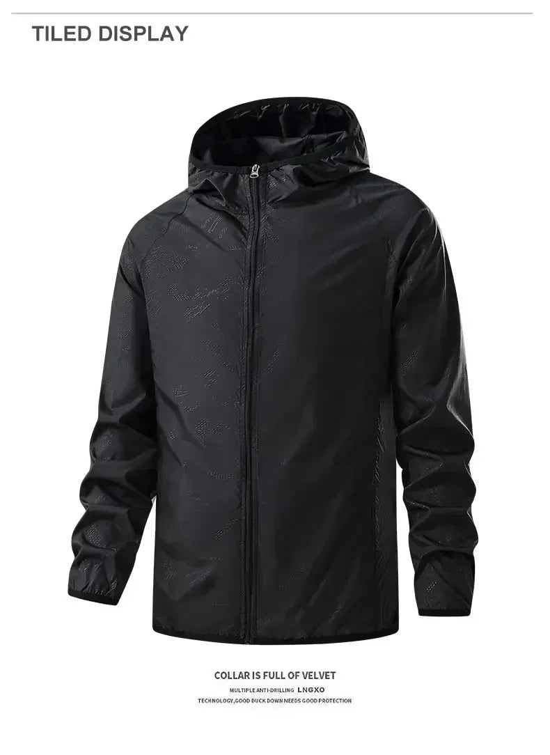 Men Women Hiking Jackets Waterproof Sun Protection Windbreaker Camping Climbing Outdoor Rain Coat Unisex Portable Clothes