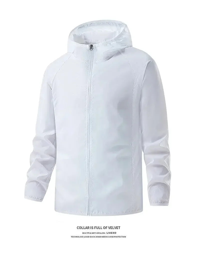 Men Women Hiking Jackets Waterproof Sun Protection Windbreaker Camping Climbing Outdoor Rain Coat Unisex Portable Clothes