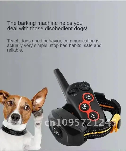 Electric Bark Training Collar, Remote Control, Anti Dog Vibration for Colar Pet Dogs, Collars Rechargeable, Waterproof, Sound,