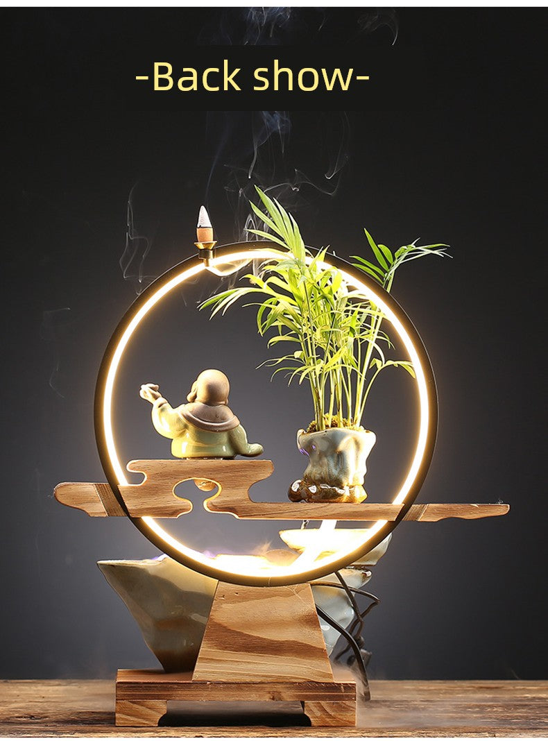 Bring In Wealth and Treasure Flowing Living Room Office Desk Surface Panel Flowing Water Ornaments