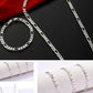 Necklace '16-30inch' Bracelet/8in Two-piece Set of Three-room Silver-plated Jewelry Punk Chain