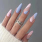 24Pcs Ballerina Press On Nail Tips Oval Head False Nails Almond Artificial Fake Nails With Glue Full Cover Press Manicure Tools