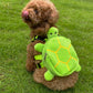 Durable Pet Self Carry Backpack Turtle Shape Bag Adjustable Belt Puppy Backpack Cartoon Portable Harness Dog Outdoor Snack Bag