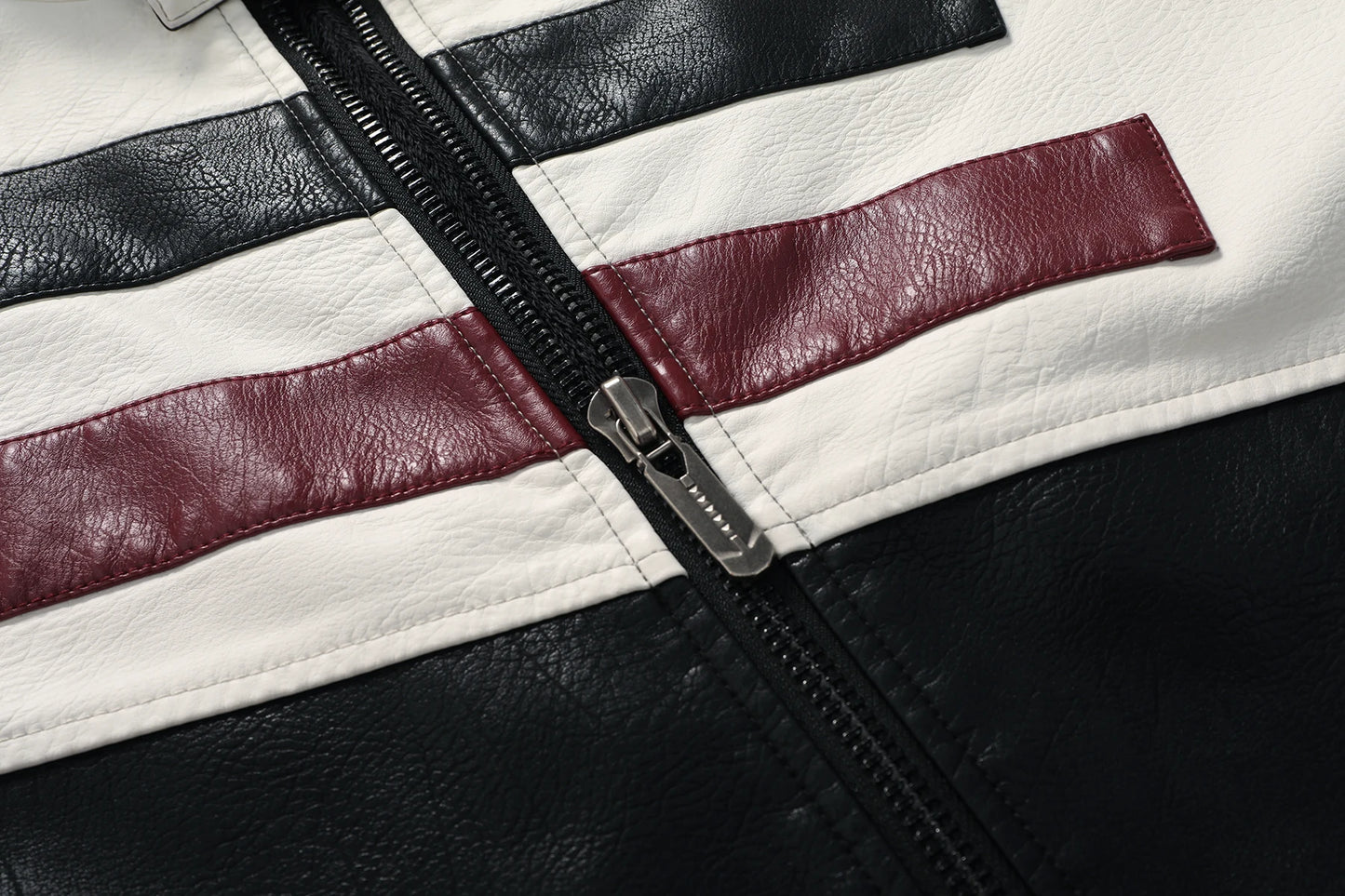 Men's PU leather coat thickened biker jacket