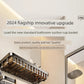 Suction Cup Towel Rack Punch-Free Toilet Bathroom Storage Rack Integrated Wall-Mounted Toilet Bath Storage Bath Towel Rack