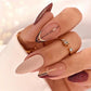 24pcs French Green Edge Seamless Removable Fake Nails Capsule Finished Full Cover Waterproof Artificial Press On False Nails