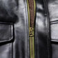 A2 Men's Bomber Jacket Tea Core Horse Leather Cropped Motorcycle Jacket Natural Leather Loose Coat Military Men's Leather Jacket